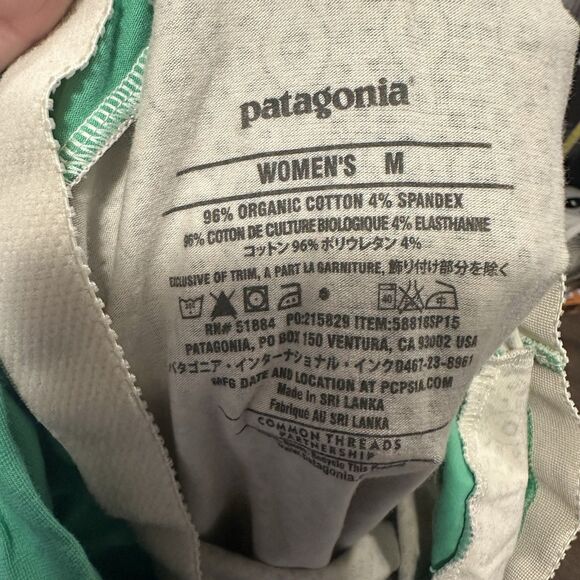 Patagonia Iliana Halter Midi Sport Dress Womens M Green Organic Cotton Babydoll - Picture 3 of 4